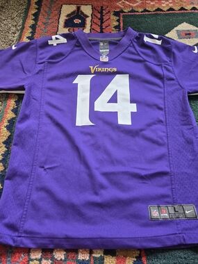 Nike NFL Vikings Stefon Diggs #14 Youth Large Jersey Purple On Field